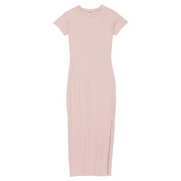 Victoria's Secret Dresses & Skirts - VICTORIA SECERT SHORT SLEEVE MIDI DRESS - PINK SIZE XL (NEW WITH TAGS) A18
